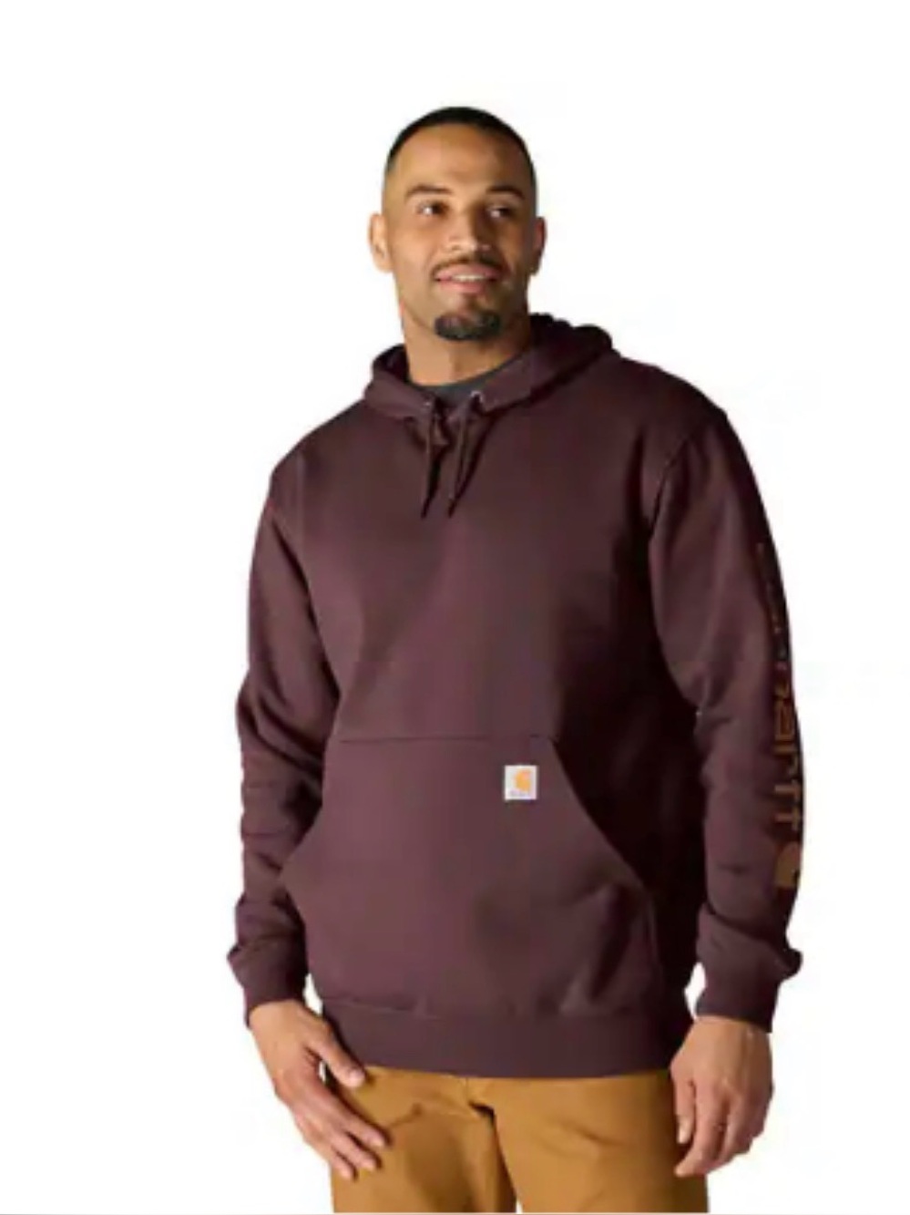 Carhartt Loose Fit Midweight Logo Sleeve Hooded Pullover Sweatshirt